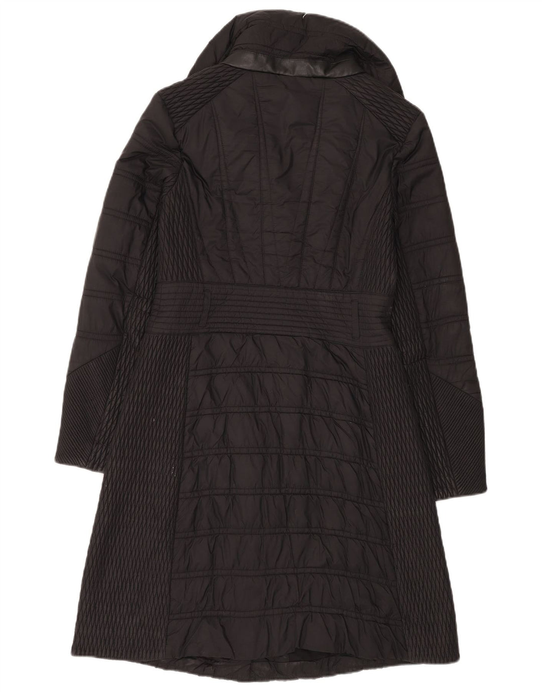 Karen Millen Herren gepolsterter Mantel UK 10 Small Schwarz Polyamid