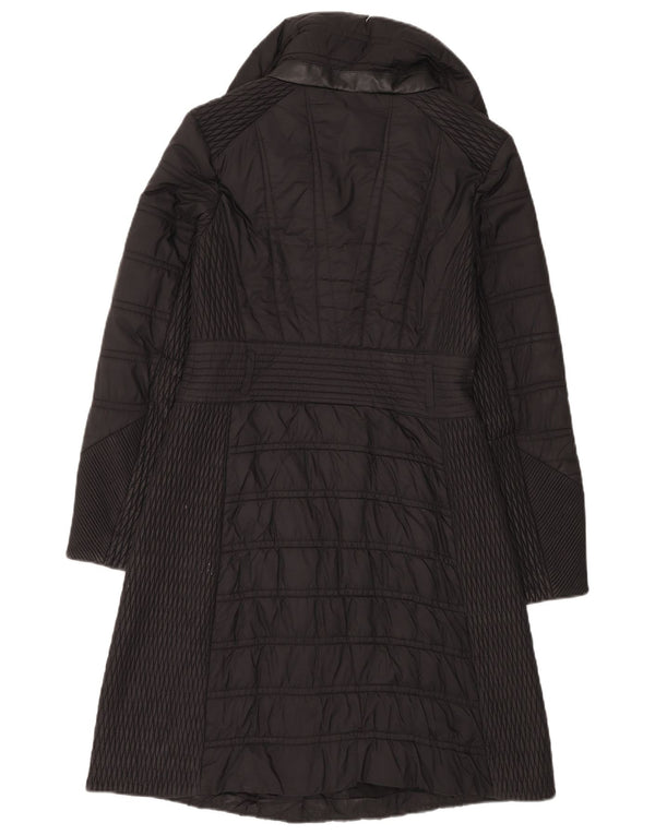 Karen Millen Herren gepolsterter Mantel UK 10 Small Schwarz Polyamid