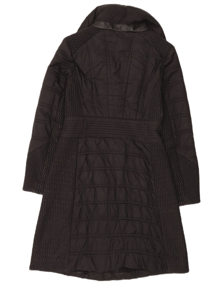 Karen Millen Herren gepolsterter Mantel UK 10 Small Schwarz Polyamid
