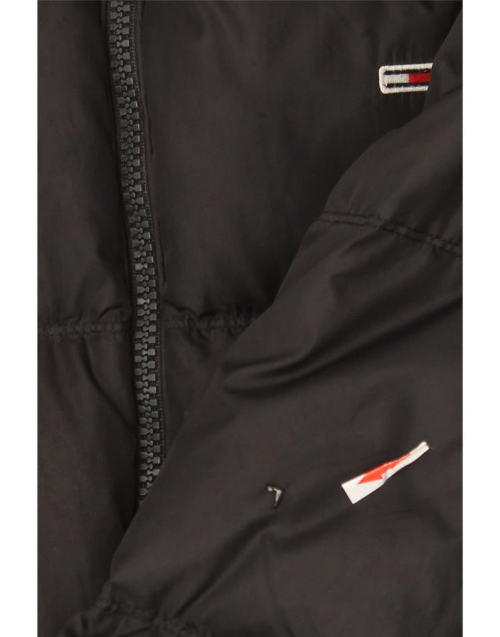 Tommy Hilfiger Herren Wattierte Jacke UK 40 Large Schwarz Polyester