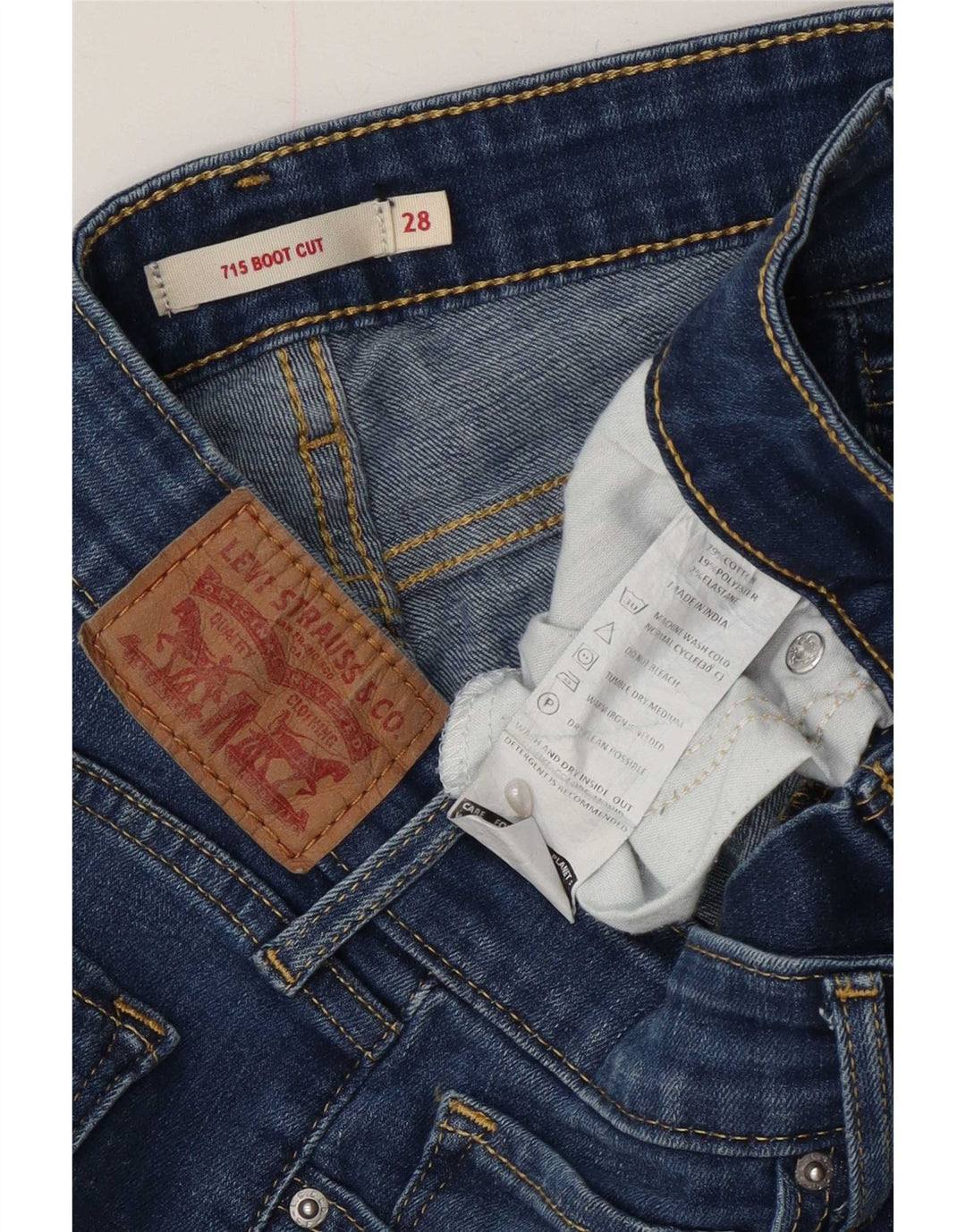 Levi's Damen 715 Bootcut Jeans W28 L28 Blaue Baumwolle