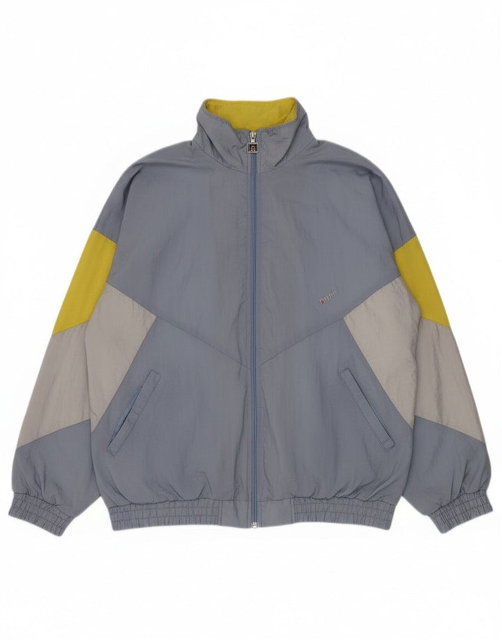 Masita Herren-Trainingsanzugoberteil, XL, blaues Colourblock-Polyamid