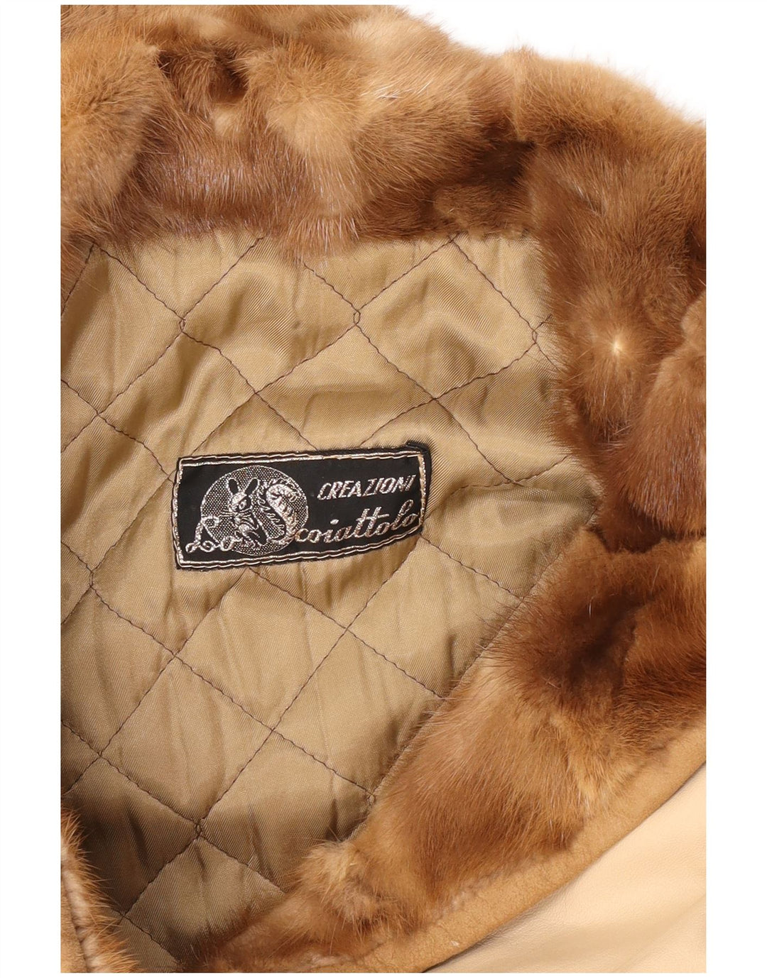 Vintage Damen Zweireihiger Mantel UK 16 Large Beige