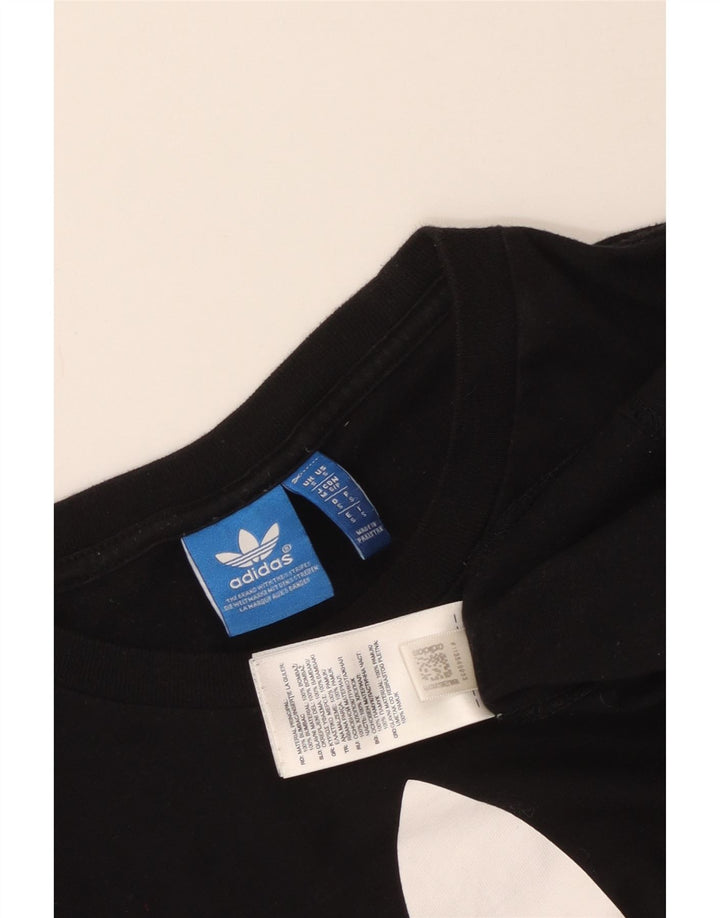 Adidas Herren Grafik T-Shirt Top Small Schwarz Baumwolle
