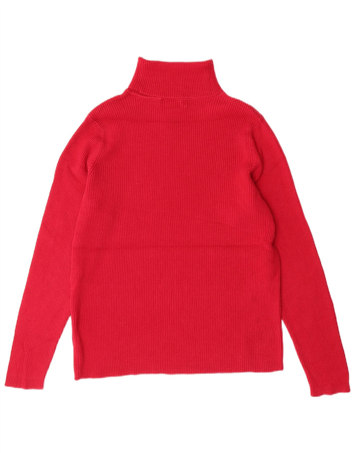 RALPH LAUREN Damen-Pullover mit Rollkragen, Gr. 16, Größe L, Rosa, Baumwolle