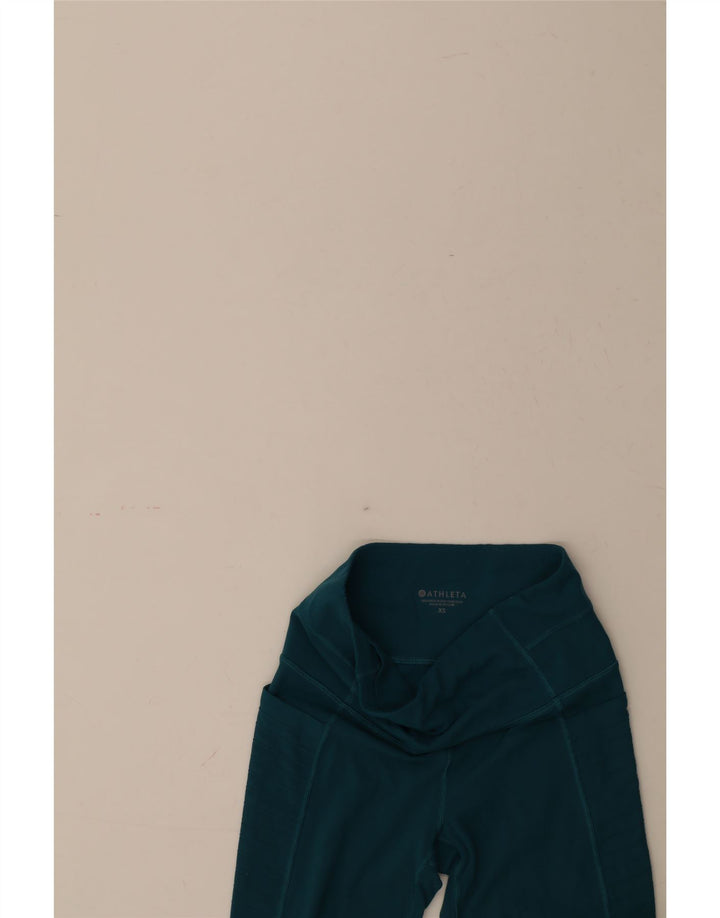 ATHLETA Womens Leggings UK 6 XS Green Nylon Vintage Athleta and Second-Hand Athleta from Messina Hembry 