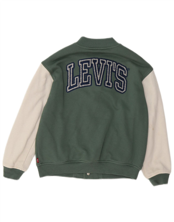 Levi's Graphic Varsity-Jacke für Jungen, 7–8 Jahre, grüne Farbblock-Baumwolle