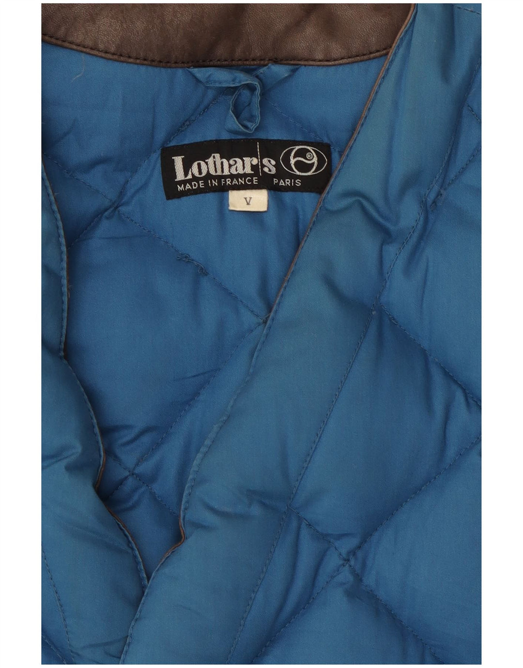 Lothars wattierte Herrenweste UK 42 XL, blaue Baumwolle