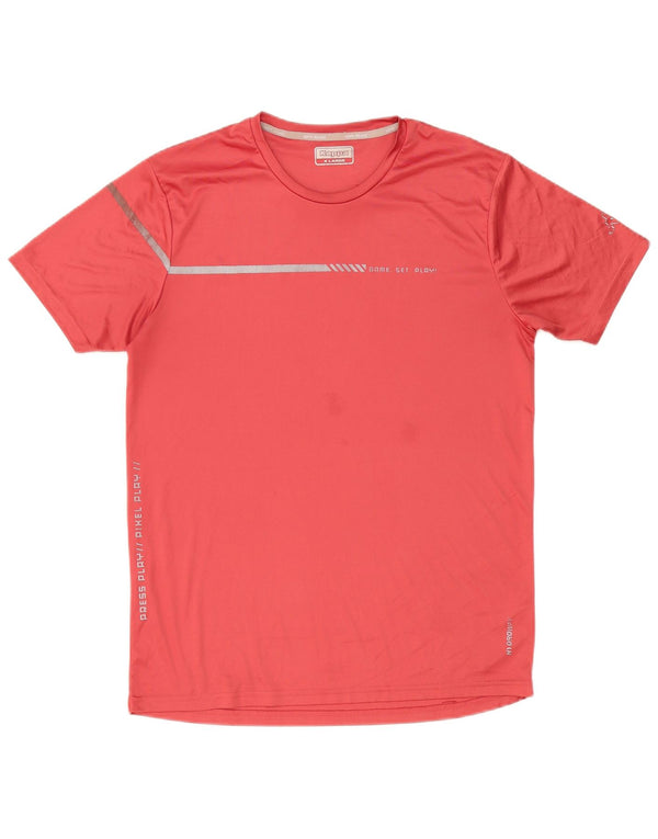 Kappa Mens T-Shirt Top XL Red Polyester