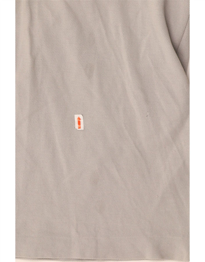 LACOSTE Herren-Poloshirt, Größe 4, mittelgraue Baumwolle