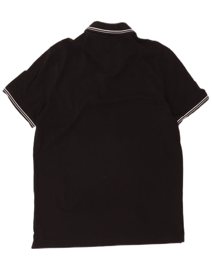Bugatti Herren Poloshirt Medium Schwarz gestreift