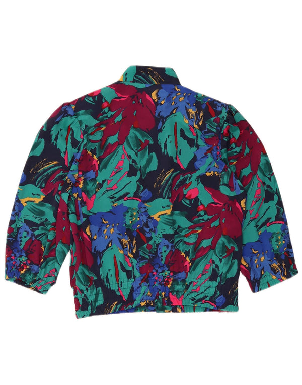 COMMANDER Crop-Hemdbluse für Damen, EU 42, groß, mehrfarbig, mit Blumenmuster