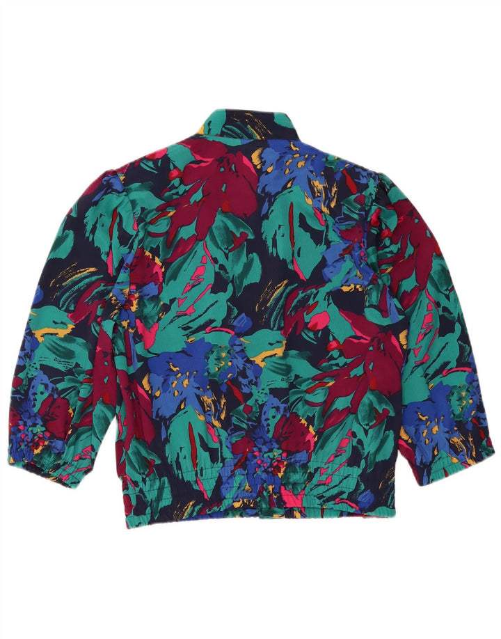 COMMANDER Crop-Hemdbluse für Damen, EU 42, groß, mehrfarbig, mit Blumenmuster