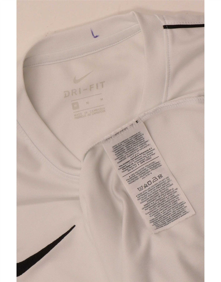 Nike Herren Dri Fit T-Shirt Top Mittelweißes Polyester
