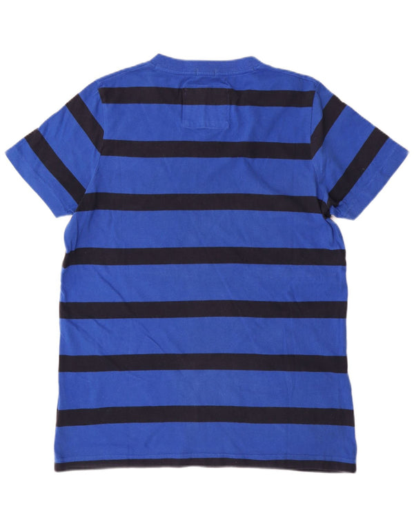 Abercrombie & Fitch Mens Muscle T-Shirt Top 2XL Blue Striped Cotton