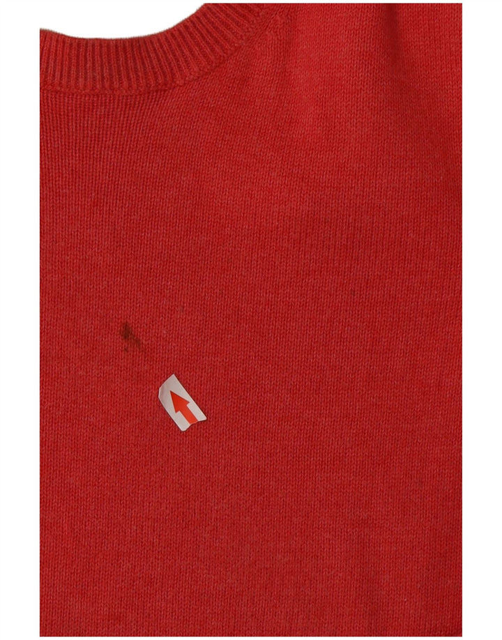 Marks & Spencer Herren Blauer Harbour-Pullover mit Rundhalsausschnitt Mittelrot
