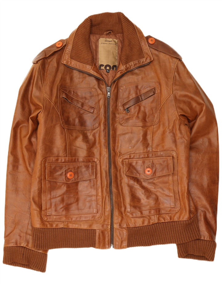 Conbipel Herren Militärlederjacke IT 54 XL Braun