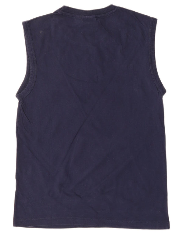 FILA Damen Grafik-Trägershirt UK 18 XL Marineblau Baumwolle