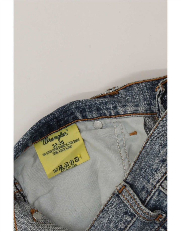 Wrangler Womens Evolution Straight Jeans W33 L33 Blaue Baumwolle