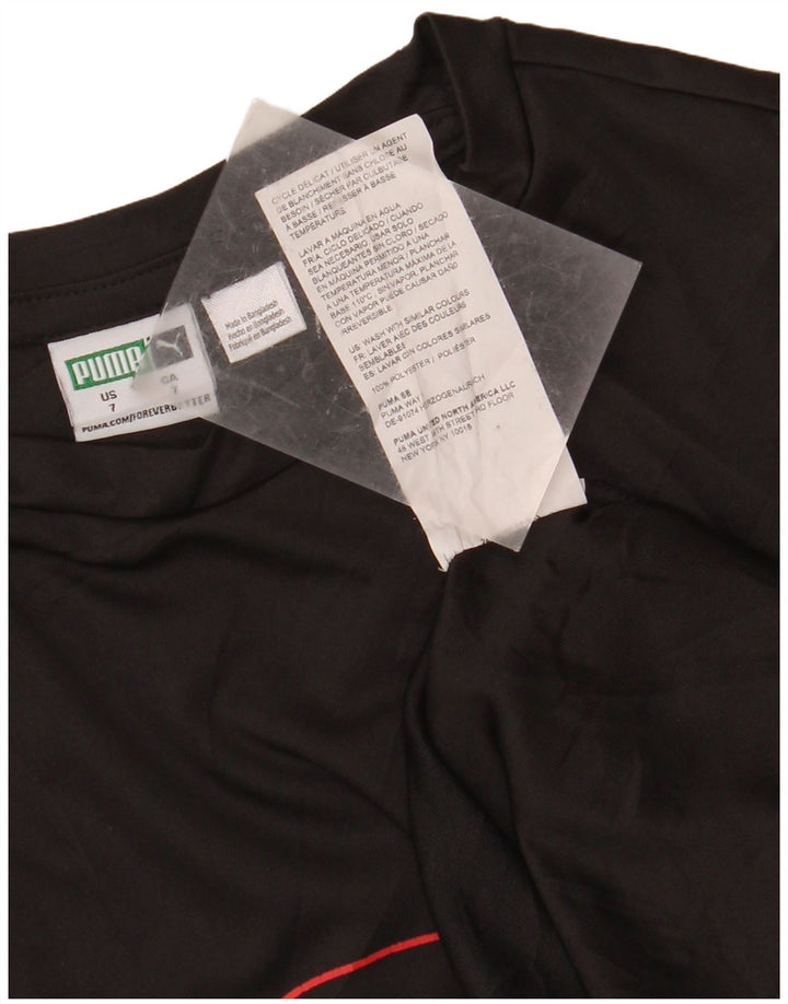 PUMA Jungen Grafik-Weste-Top, 6–7 Jahre, schwarzes Polyester