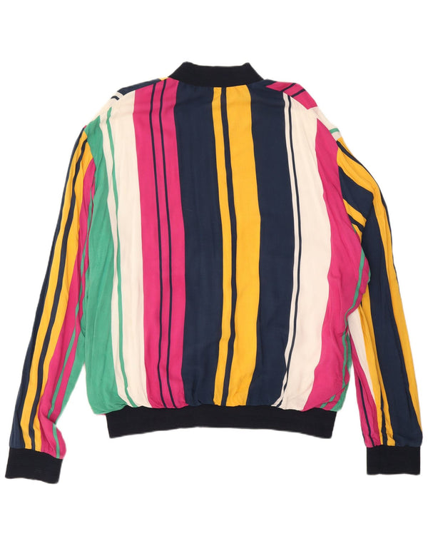 Zara Herren Bomberjacke UK 42 XL Mehrfarbig gestreift