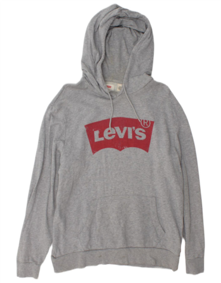 Levi's Herren-Kapuzenpullover mit Grafik, groß, graue Baumwolle