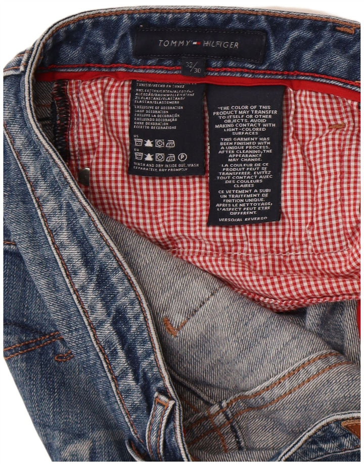 Tommy Hilfiger Damen Straight Jeans W32 L30 Blaue Baumwolle