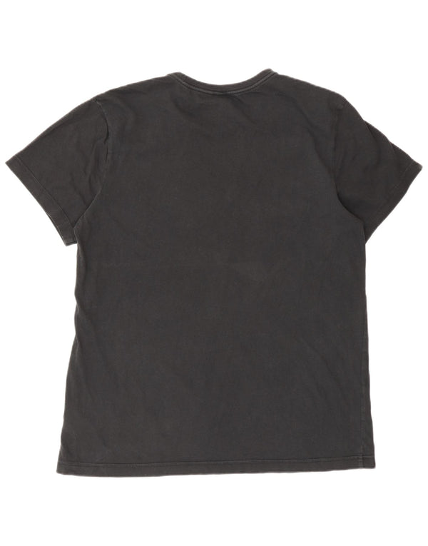 Adidas Womens Graphic T-Shirt Top UK 12/14 Medium Black Cotton