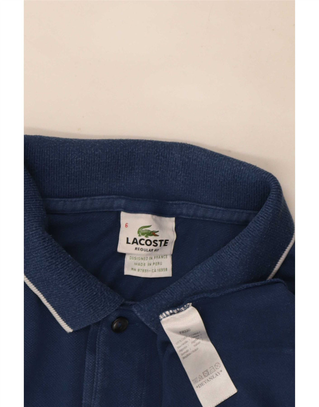 Lacoste Herren-Poloshirt mit normaler Passform, Größe 6 XL, Marineblau