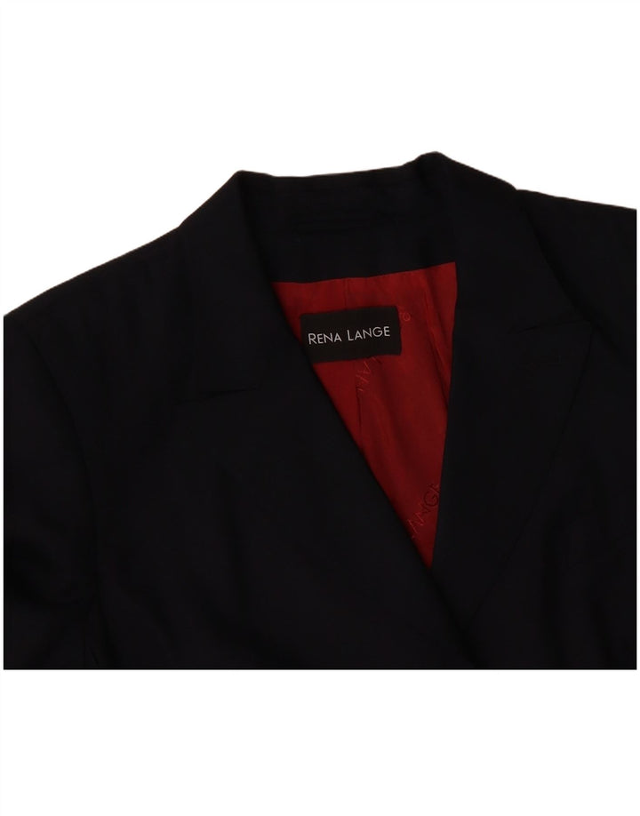 RENA LANGE Womens 4 Button Blazer Jacket UK 14 Large Navy Blue