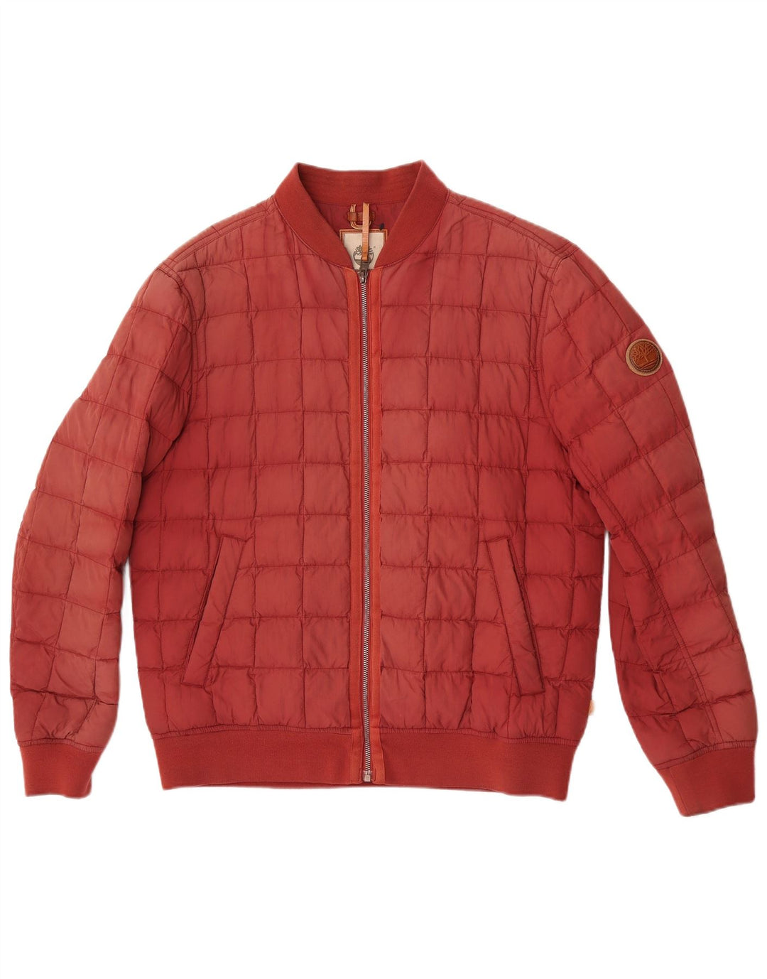 Timberland Herren Wattierte Jacke UK 40 Large Maroon Nylon