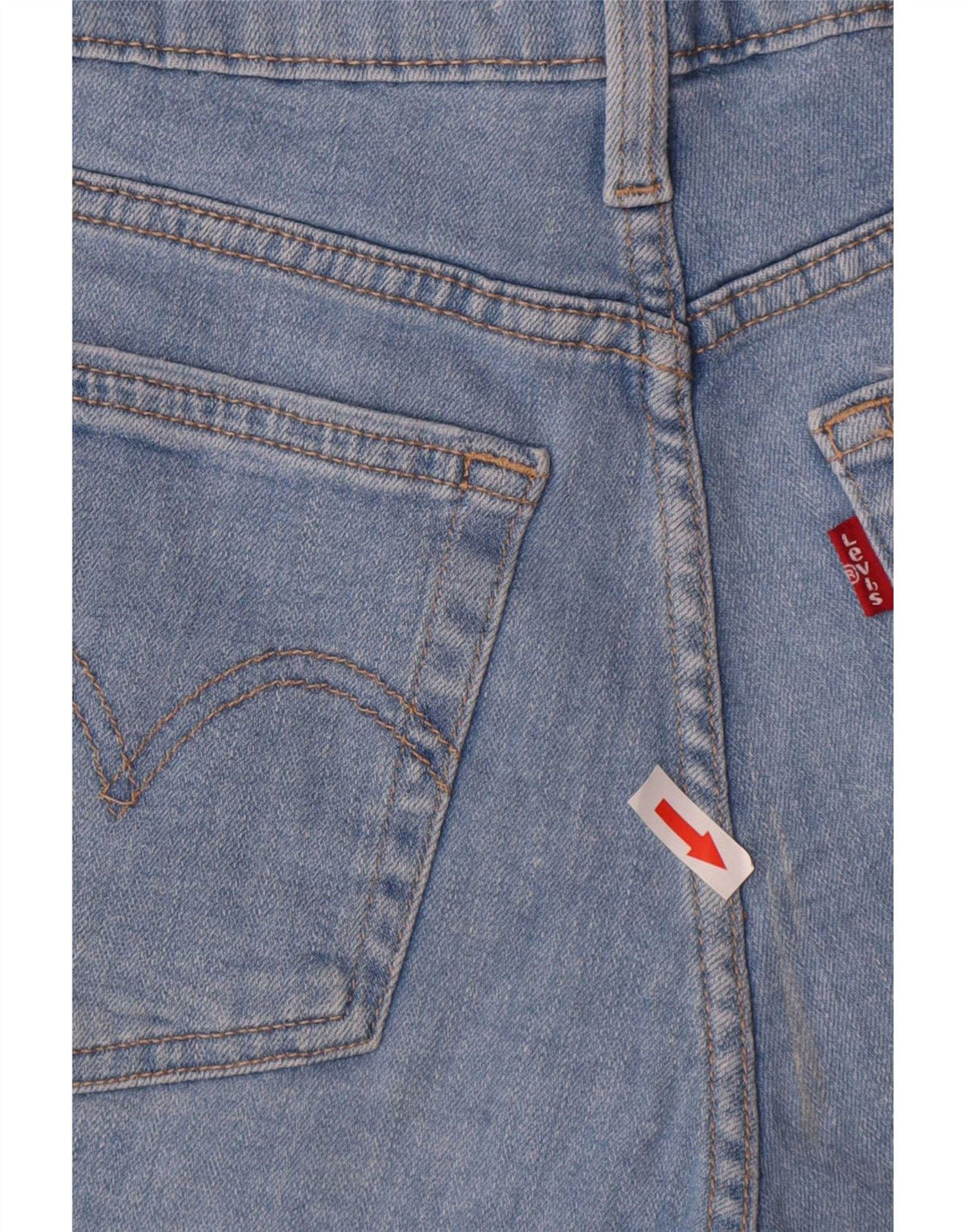 Levi's Damen-Jeansshorts im Used-Look, Größe S, W26, Blau, Baumwolle