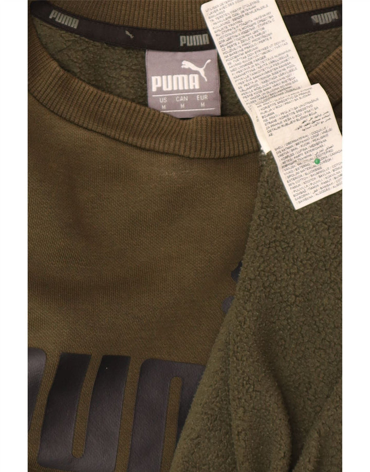 Puma Herren Grafik-Sweatshirt-Pullover, mittlere Khaki-Baumwolle