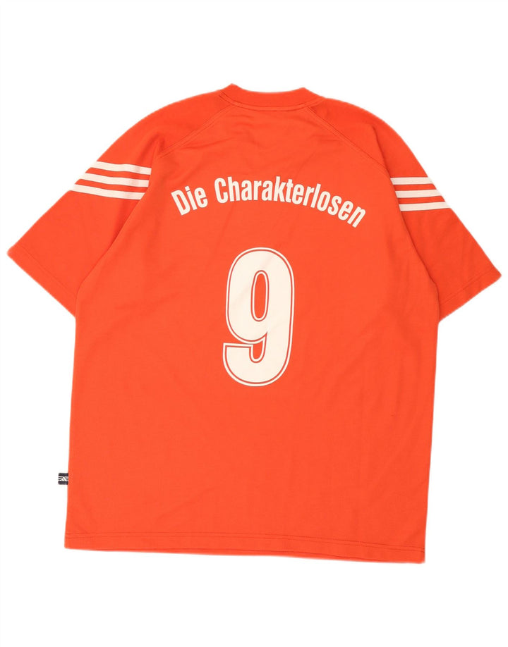 Adidas Herren Grafik T-Shirt Top UK 40/42 Mittelorange Polyester