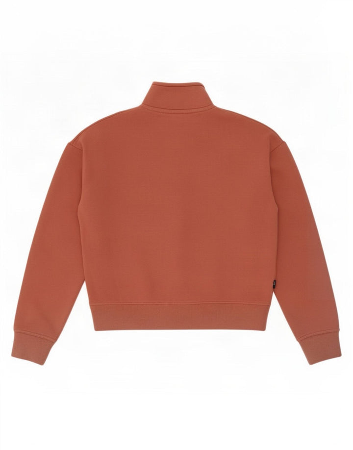 Superdry Damen-Sweatshirt mit übergroßem, bauchfreiem Schnitt und Reißverschluss, Gr. 8, Braun