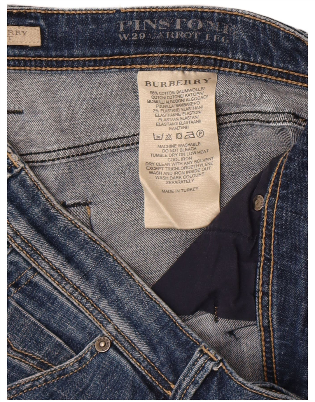 Burberry Damen BRIT Denim Shorts W29 Mittelblaue Baumwolle