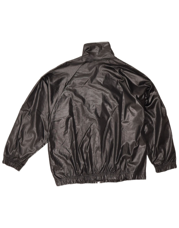 Campagnolo Womens Graphic Oversized Trainingsanzug Top Jacke UK 10 Small Schwarz