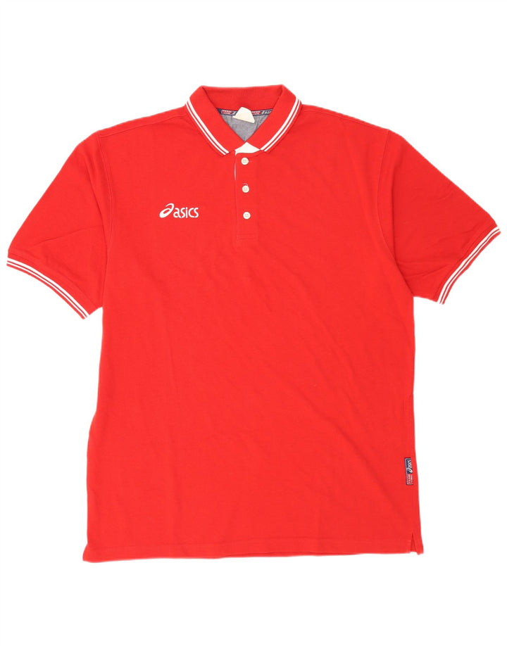 Asics Herren Poloshirt XL, rote Baumwolle