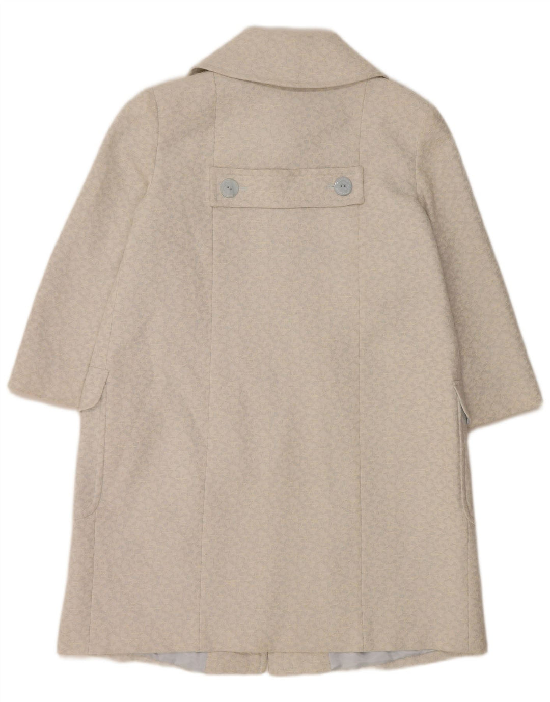 Paul Costelloe Damen-Mantel mit 3/4-Ärmeln, UK 12, mittelblau, geometrisch