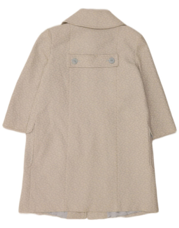 Paul Costelloe Damen-Mantel mit 3/4-Ärmeln, UK 12, mittelblau, geometrisch