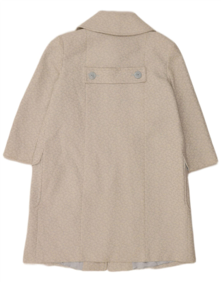 Paul Costelloe Damen-Mantel mit 3/4-Ärmeln, UK 12, mittelblau, geometrisch