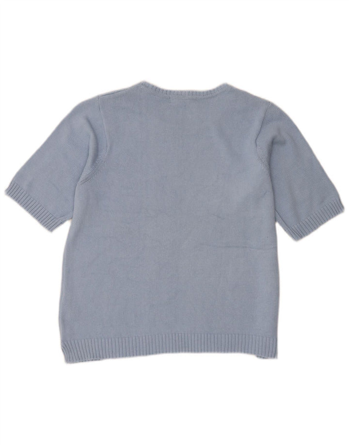 Marks & Spencer Damen-Pullover mit U-Boot-Ausschnitt, Gr. 16, Blau