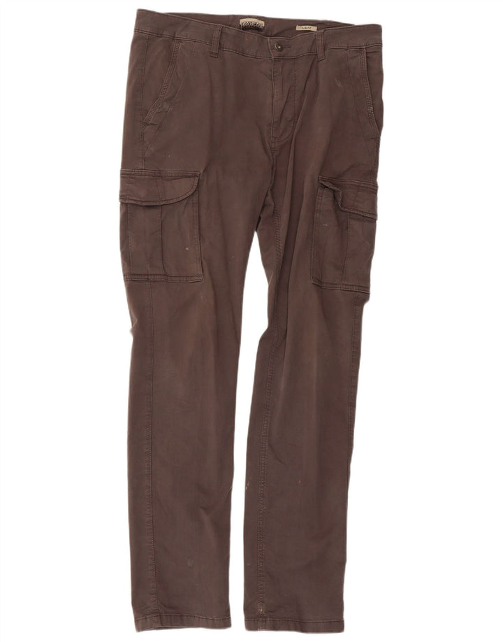 Napapijri Herren Slim Cargohose W33 L32 Graue Baumwolle
