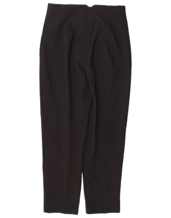 Zara Womens High Waist Tapered Casual Trousers Small W26 L26 Black