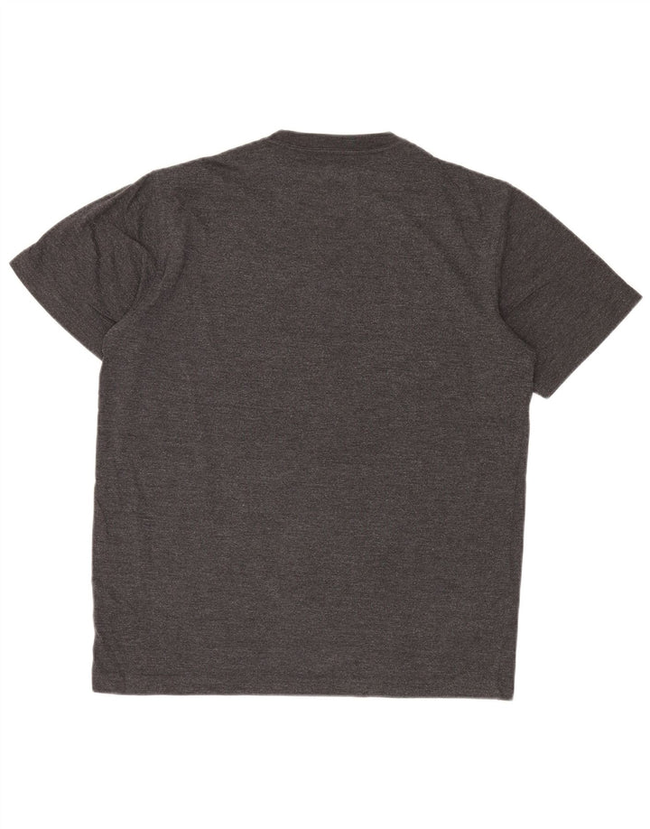 EDDIE BAUER Herren T-Shirt-Oberteil aus mittelgrau gesprenkelter Baumwolle