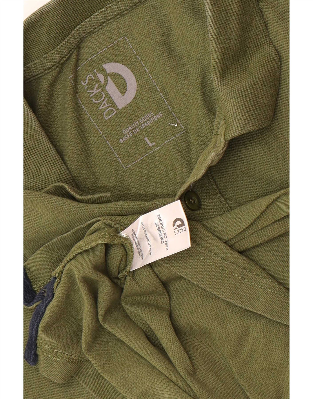 Dack's Herren-Poloshirt, groß, Khaki, Baumwolle