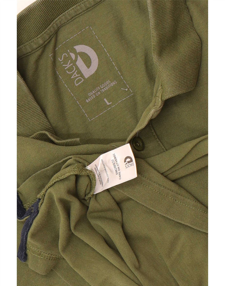 Dack's Herren-Poloshirt, groß, Khaki, Baumwolle