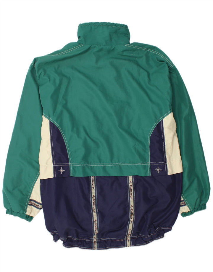 Killtec Herren-Trainingsanzug-Oberteil, Jacke, XL, grünes Farbblock-Polyester
