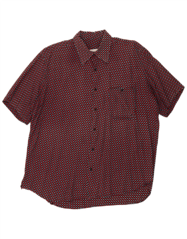 Vintage Herren Kurzarmshirt XL Mehrfarbig Geometrisch