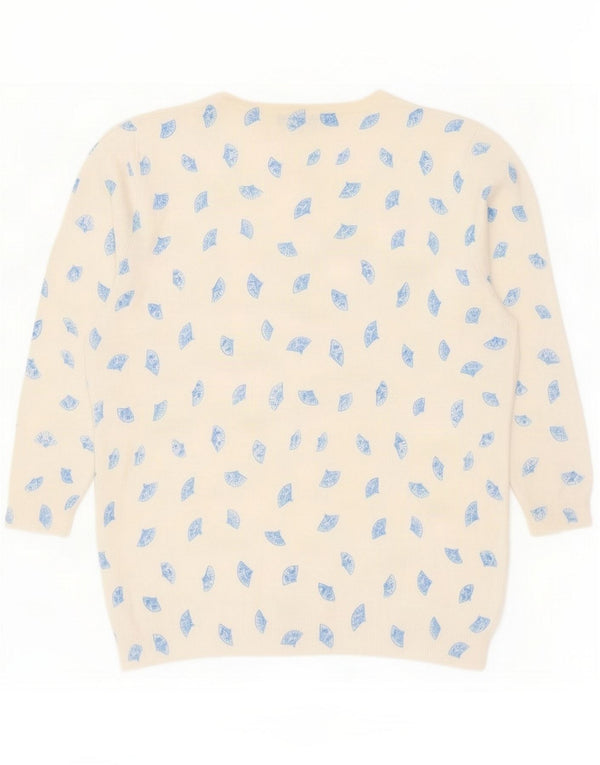 Marks & Spencer Damen-Pullover mit 3/4-Ärmeln und U-Boot-Ausschnitt, UK 14, Large Whit
